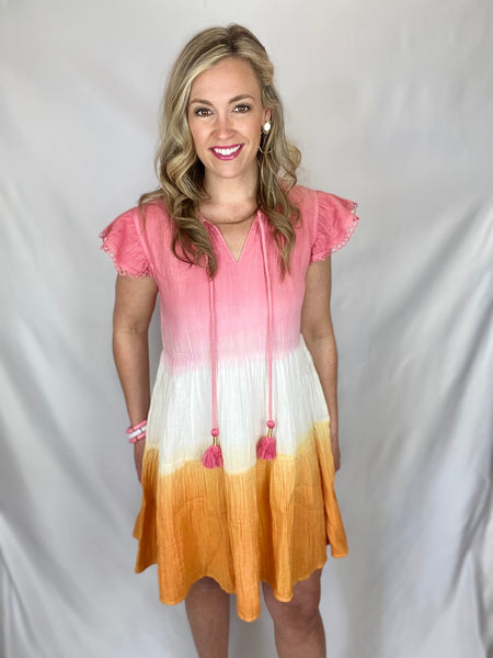 Ombre Tiered Dress